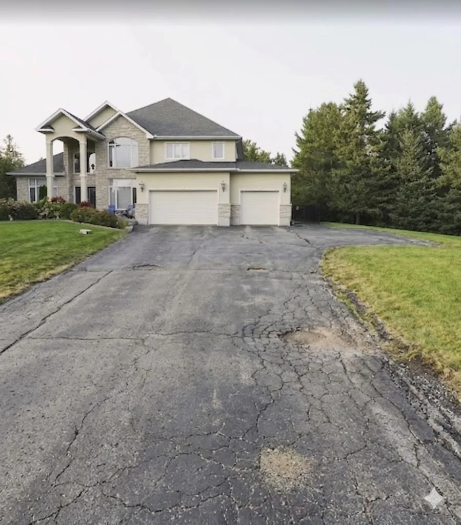 Avant les travaux d'asphalte