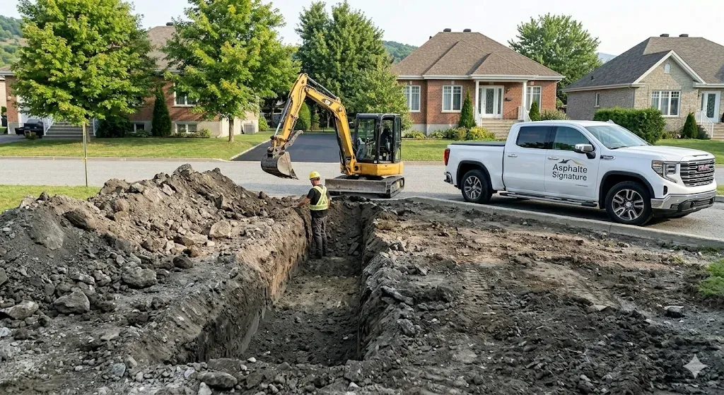 Travaux d'excavation et préparation de terrain en Estrie